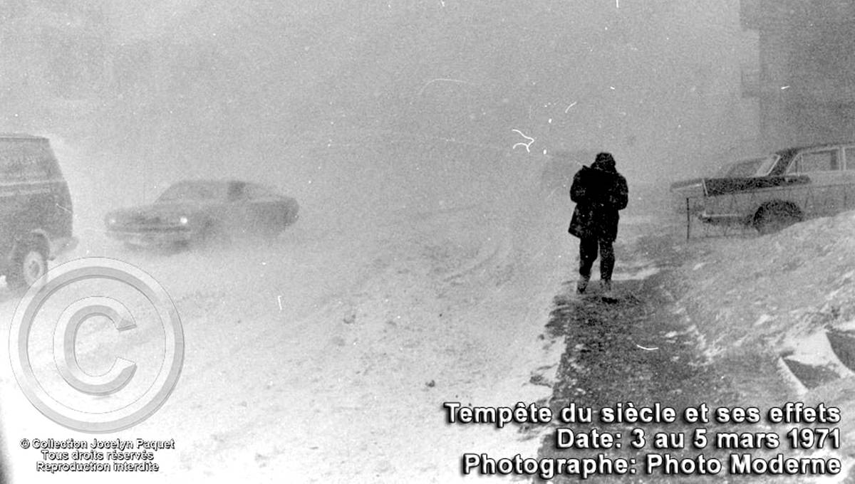 La tempête de neige du siècle du 4 mars 1971 s'abat sur Québec.